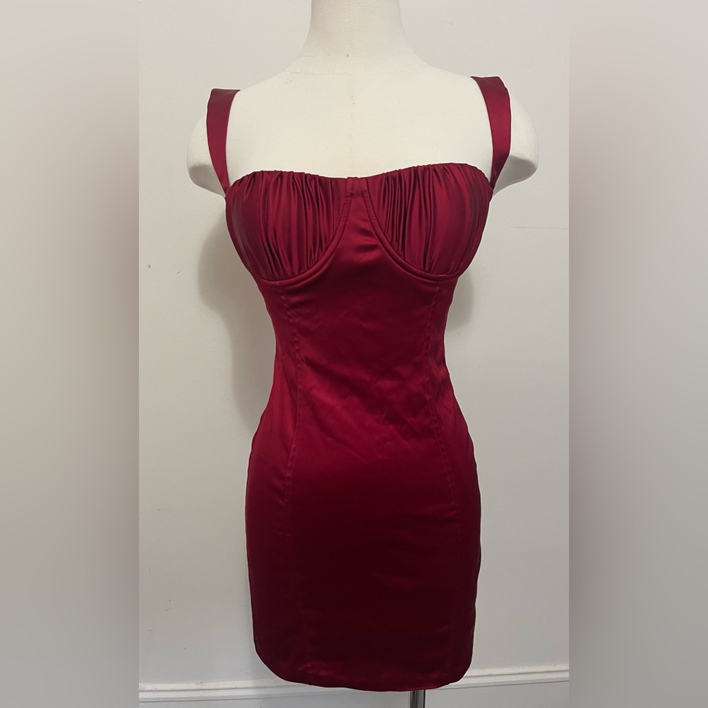 Red Satin Dress